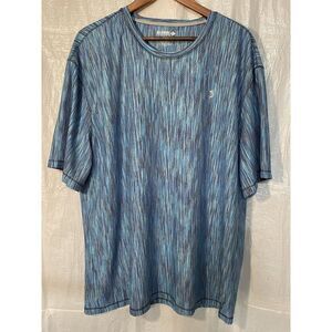 Reel Legends‎ Freeline Blue Teal Fishing Short Sleeve Shirt XXL Performance